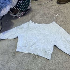 Garage off the shoulder sweatshirt